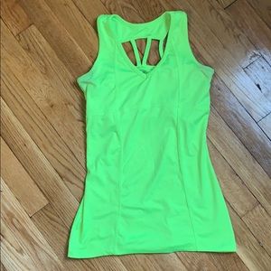 Bright yellow workout tank!